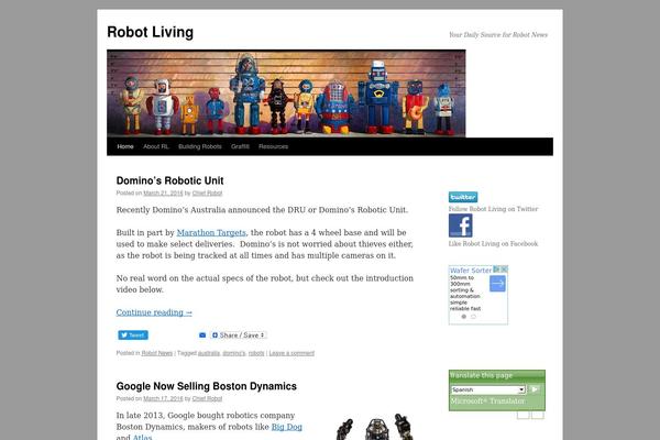 robotliving.com site used Techozoic Fluid