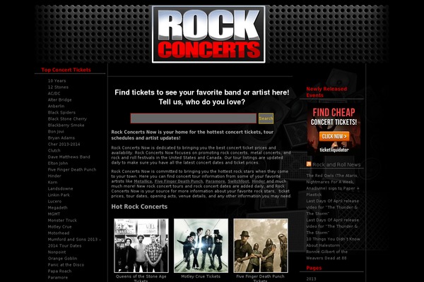 rockconcertsnow.com site used Auto-blog
