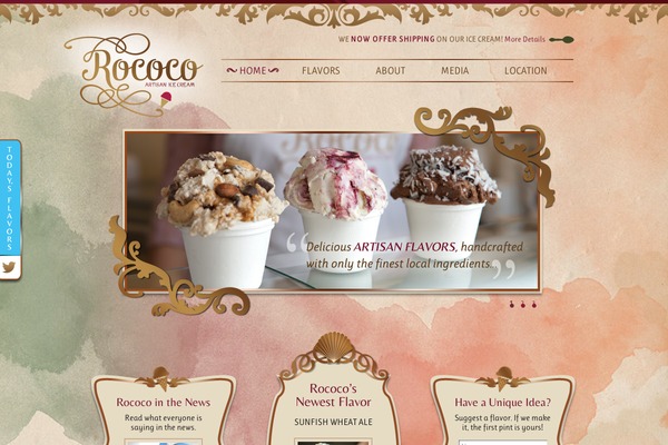 rococoicecream.com site used Rococo