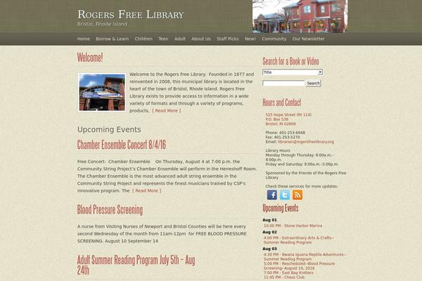 rogersfreelibrary.org site used Drustan