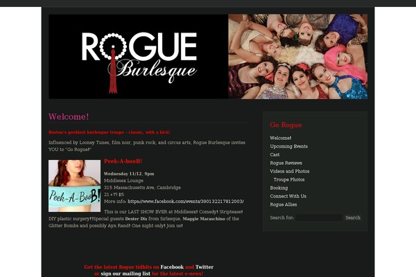 rogueburlesque.com site used Aurora