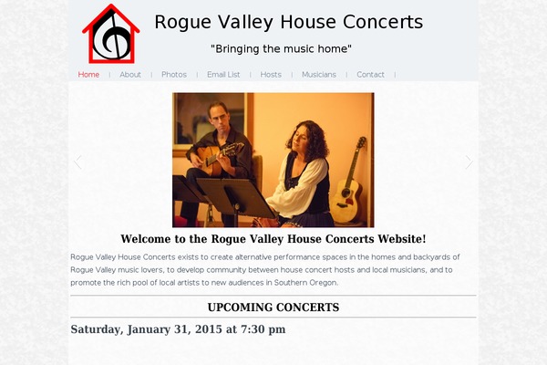 roguevalleyhouseconcerts.com site used Rvhc