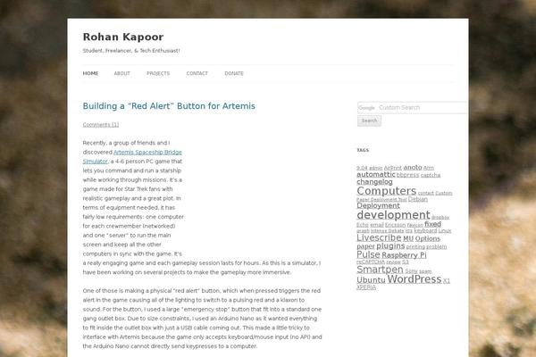 Twenty Twelve theme site design template sample