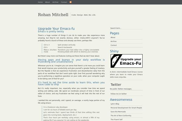 rohanmitchell.com site used SimplicityBright