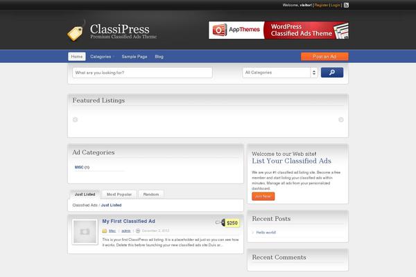 WordPress website example screenshot