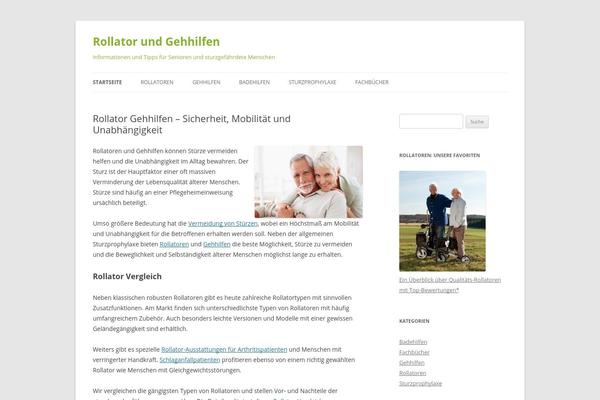 Twenty Twelve theme site design template sample