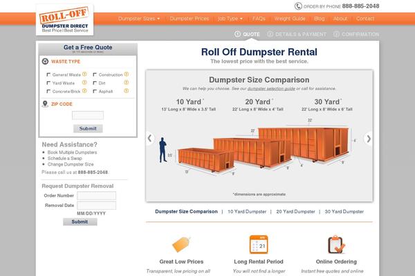 rolloffdumpsterdirect.com site used Roll-off-dumpster