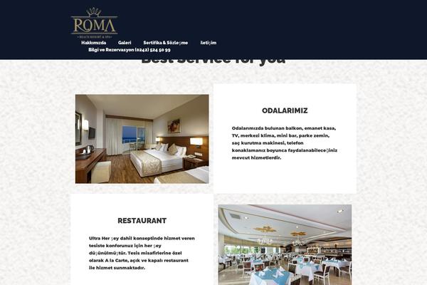 romabeachresort.com site used Hotello