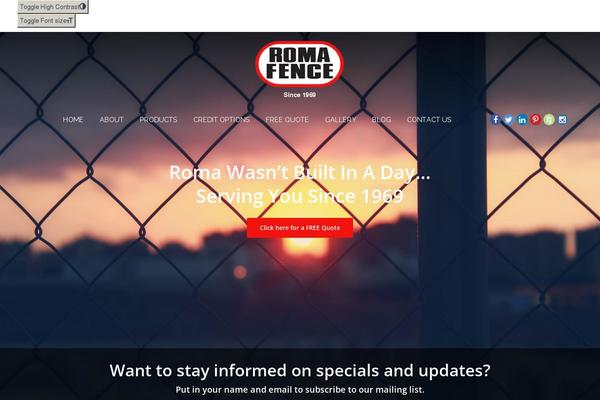 romafencegroup.com site used Roma-fence-wp