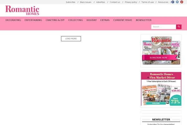 Romantic theme site design template sample