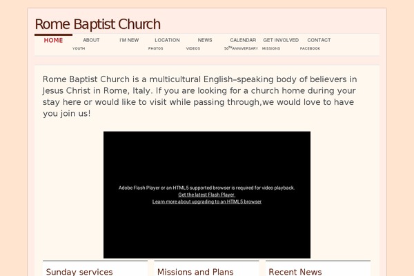 romebaptist.org site used Romebaptist