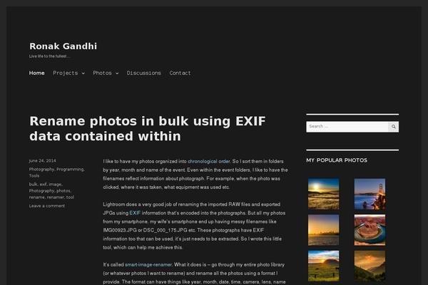 Site using Awesome Flickr Gallery plugin