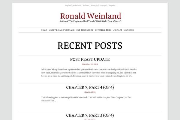 ronaldweinland.com site used Clean-minimal