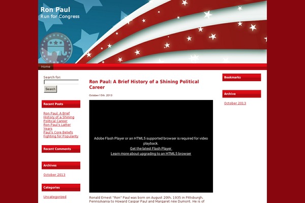 ronpaulforcongress.com site used Politico-republican