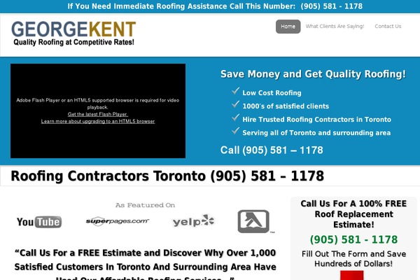 roofingcontractorstoronto.ca site used Ppl Ninja Theme