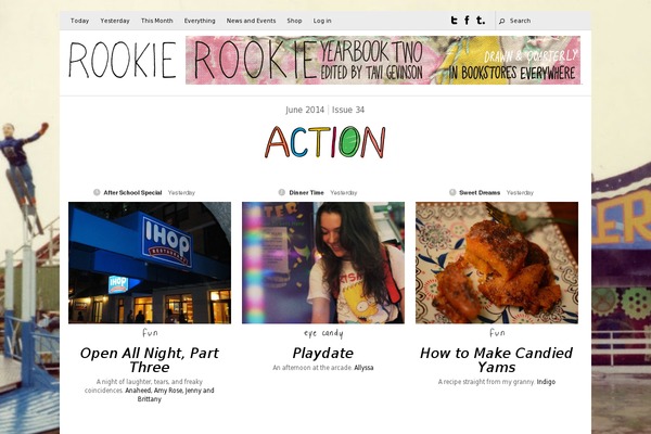 Rookie theme site design template sample