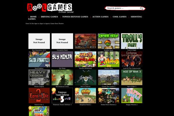 roolgames.com site used Flash Gamer