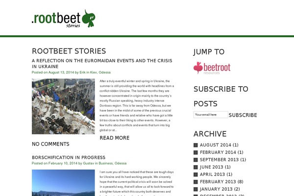 rootbeet.se site used Theme1560