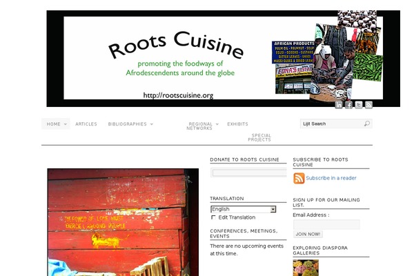 rootscuisine.org site used Platform