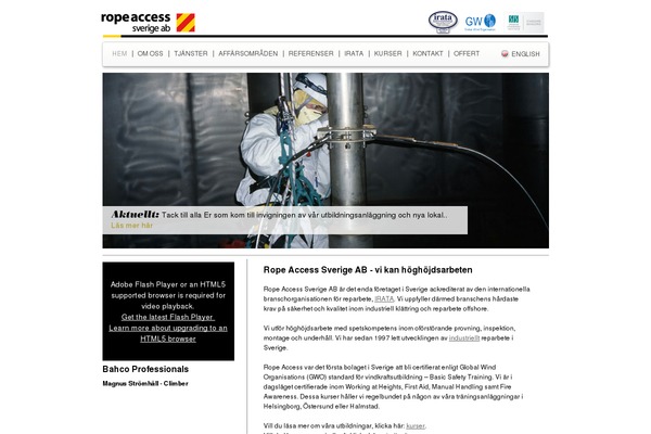 ropeaccess.se site used Ropeaccess