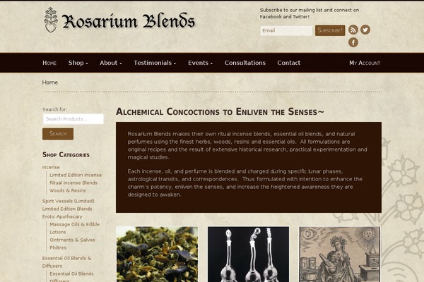 rosariumblends.com site used Rosarium-blends-divi-child-theme