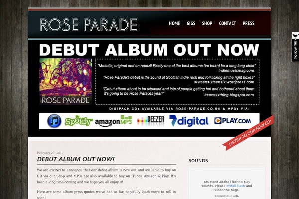Grammy theme site design template sample