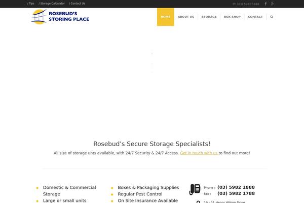 Rosebud theme site design template sample