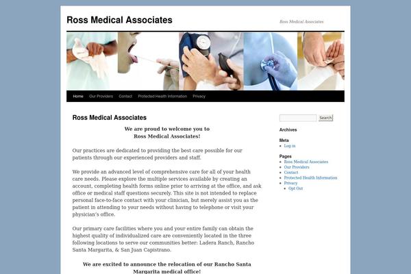 Twenty Ten theme site design template sample