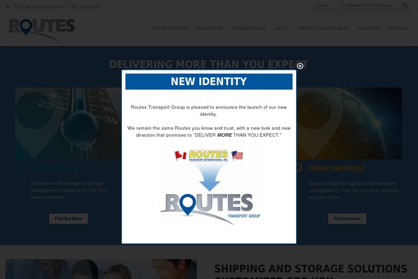 routestransport.com site used Envision