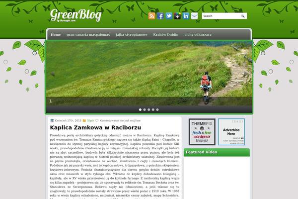 Greenblog theme site design template sample