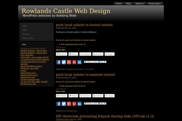 rowlandscastlewebdesign.com site used Bag2013-v0.1