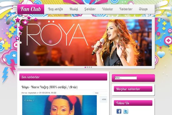 royaclub.az site used Fan Club