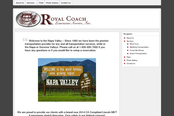 royalcoachlimousine.com site used Suffusion