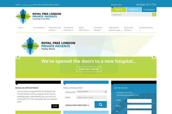 royalfreeprivatepatients.com site used Lt-theme