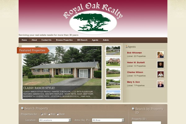 RealEstate theme site design template sample