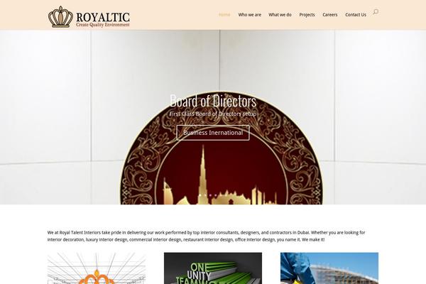 royaltic.com site used Divi