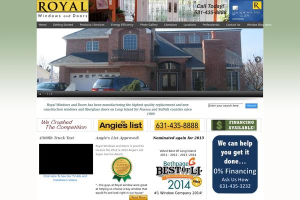 royalwindowsanddoors.com site used Royaltheme