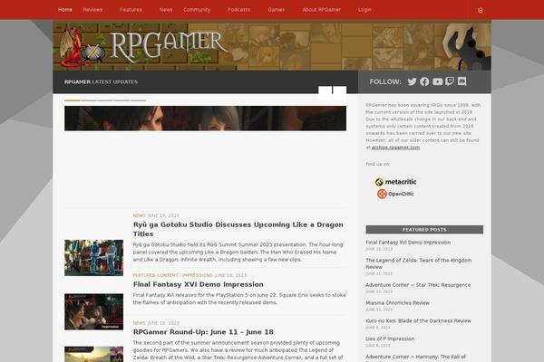 rpgamer.com site used Hueman