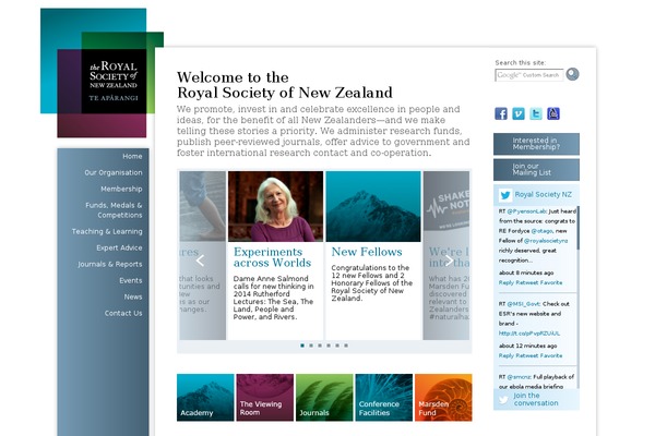 rsnz.org site used Royalsociety