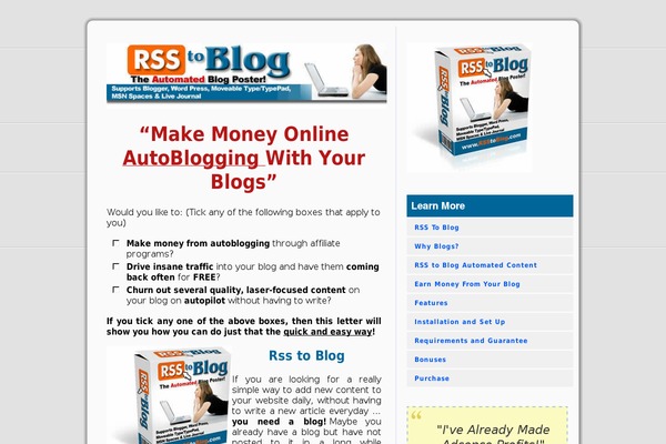 rsstoblog.com site used Wordpress_ppc_template