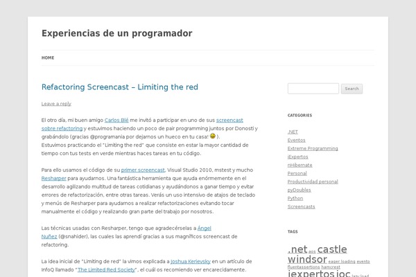 WordPress website example screenshot