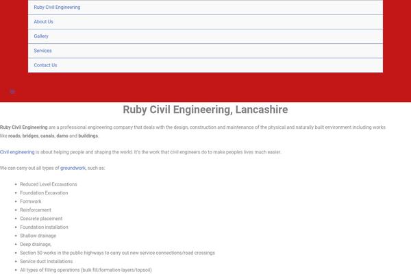 rubycivils.com site used Cmldesign-darwen