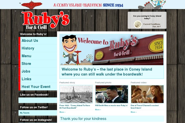 rubysbar.com site used Boardwalk
