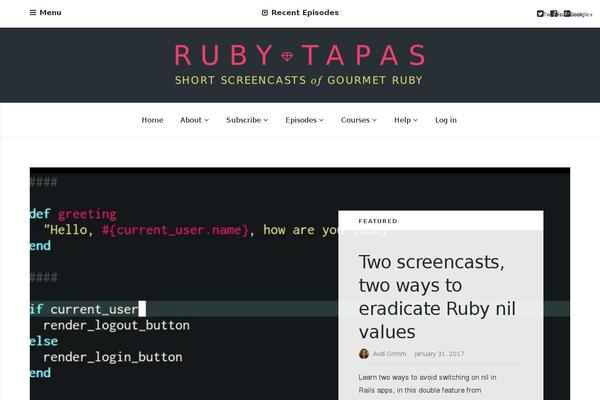 rubytapas.com site used Rubytapas-2-0