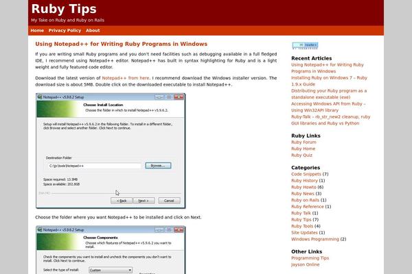 rubytips.org site used Prosense