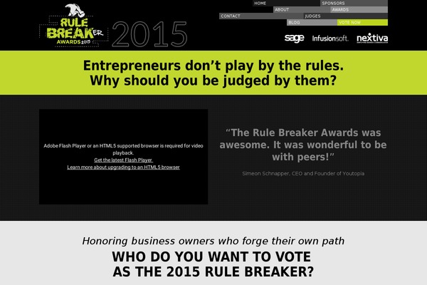 rulebreakerawards.com site used Rba