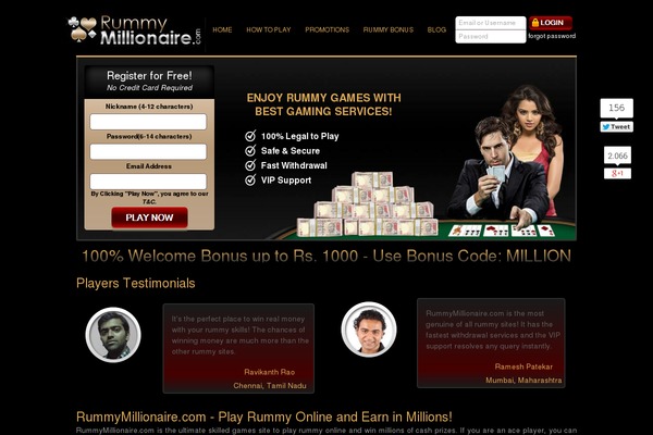 rummymillionaire.com site used Rummymillionaire