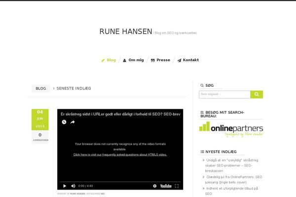 rune-hansen.dk site used Bernate-childtheme
