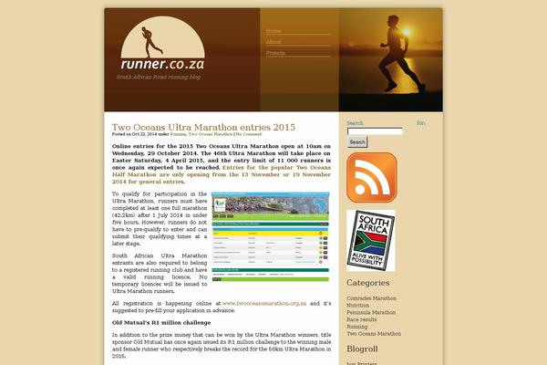 runner.co.za site used Running-blog