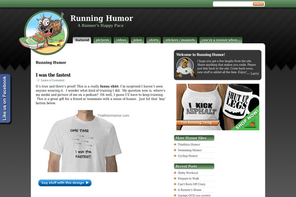 runninghumor.com site used Studiopress_green